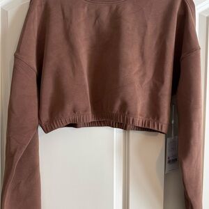 BuffBunny Cocoa Brown Luxe Crew Pullover